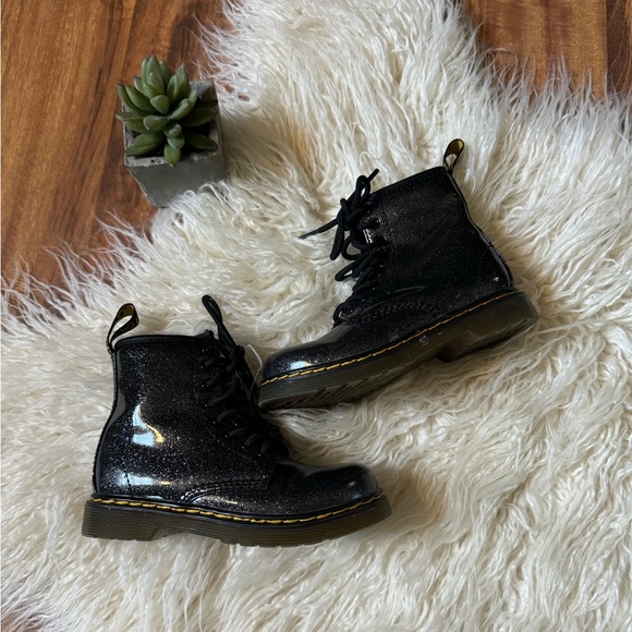 Dr. Martens Other - Dr Martens Girls Air Wair Glitter Leather Boots